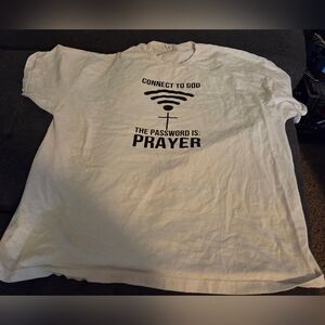 White Graphic T-Shirt with Inspirational Message